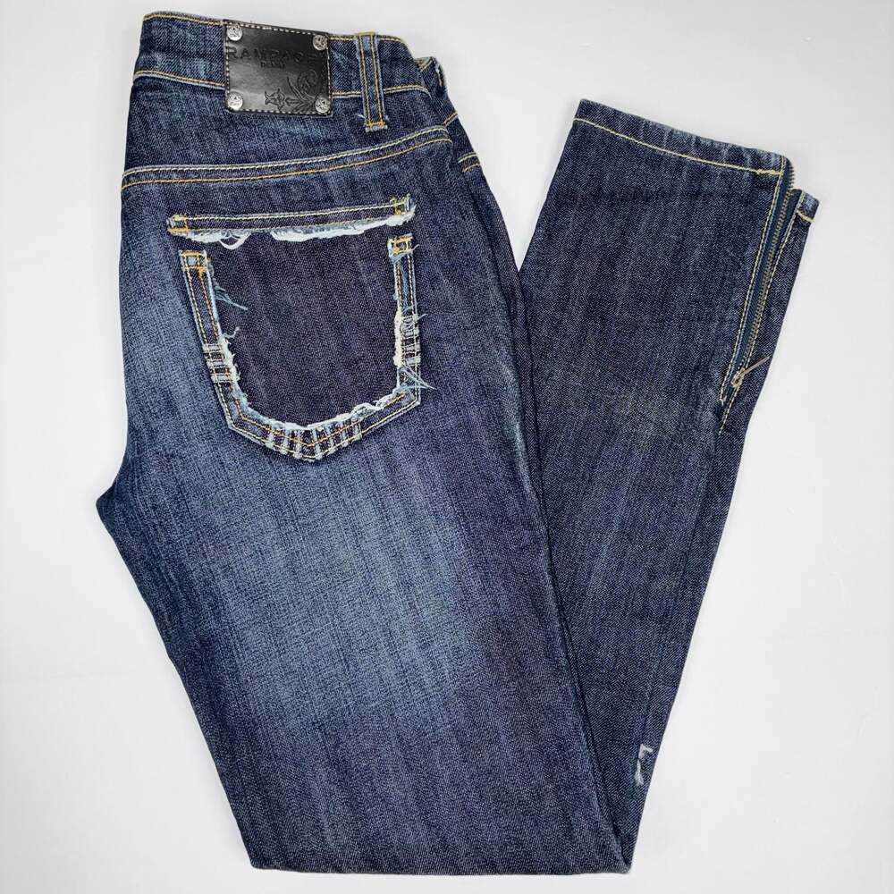 Rampage Women Distressed Ankle Zip Skinny Jeans Size 5
